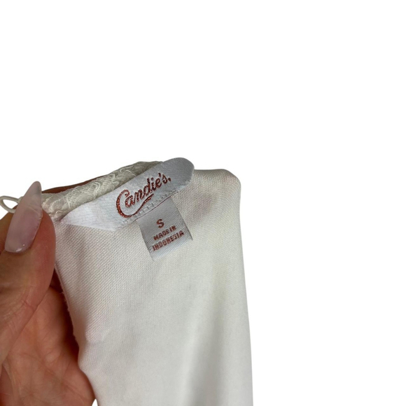 Candies White lace halter neck sleeveless dress size Small #laced #casual #dress - Picture 5 of 5